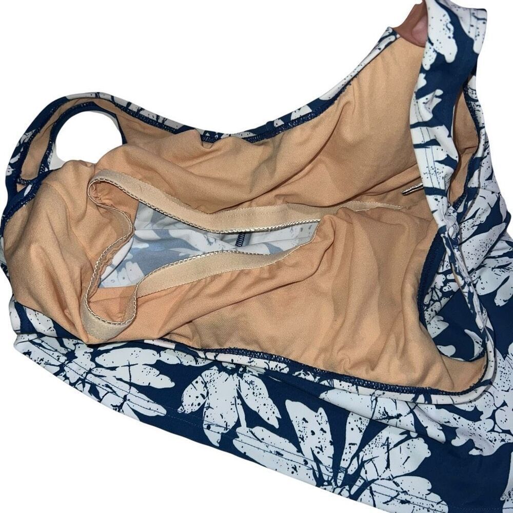 Newport News Blue & White Floral Tankini Top - Size 12 - Picture 3 of 8